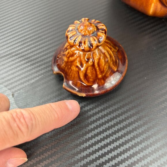 Bennington Rockingham REBEKAH AT THE WELL Glazed Stoneware Teapot Pottery - Picture 8 of 12